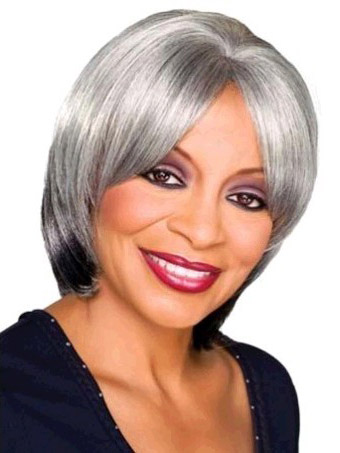 Mid-length straight Synthetic Capless Wig - Click Image to Close