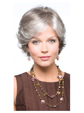 Classical Side Parting Wavy Short Capless Wig - Click Image to Close