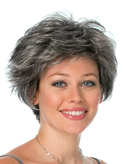 Conservative Look Grey Wig