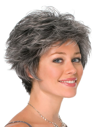 Conservative Look Grey Wig