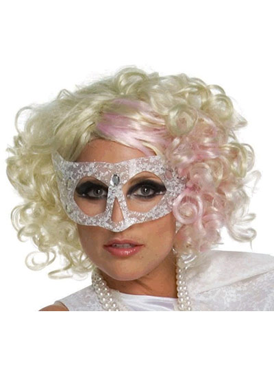 Attractive Medium Curly Lady Gaga Lace Front Wig for Woman - Click Image to Close