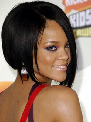 Rihanna Short Straight Celebrity Wigs - Click Image to Close