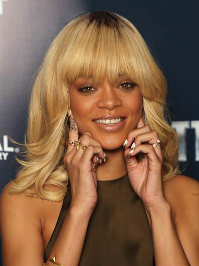 Most Popular Rihanna's Synthetic Roller Set Curls Wig