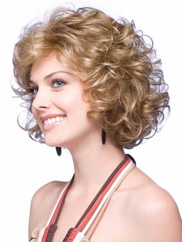 Curly Synthetic Short Grey Bob Wig