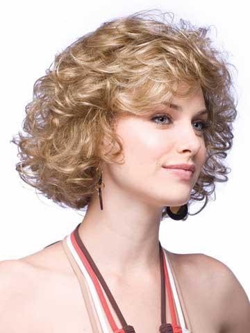 Curly Synthetic Short Grey Bob Wig