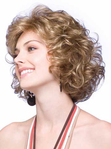 Curly Synthetic Short Grey Bob Wig