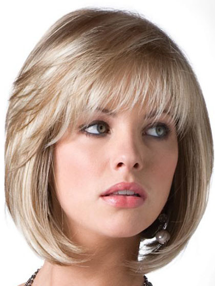 Casual Long-Layered Bob Grey Wig - Click Image to Close