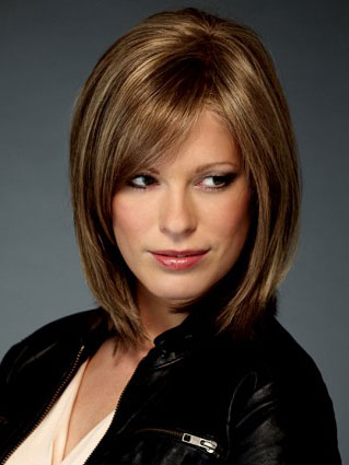 Mid-Length Synthetic Capless Bob Wig - Click Image to Close