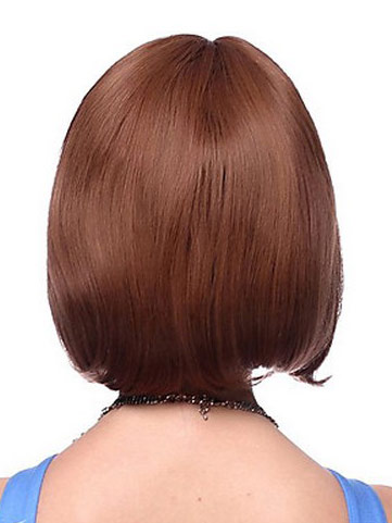 100% Remy Human Hair Full Fringe Bob Wig