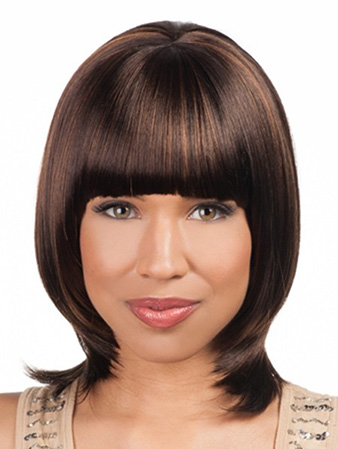 Sliky chin length layered Bob Wig