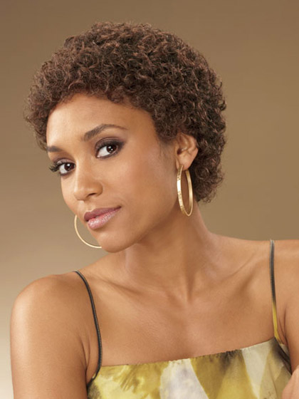 Classic Curly Short Synthetic Capless Wig - Click Image to Close