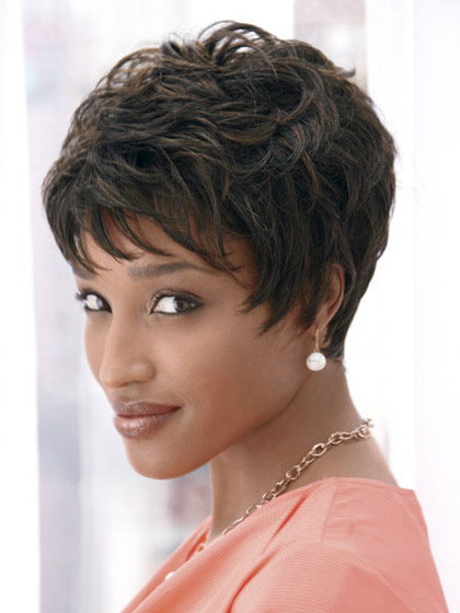 Dramatic Short Synthetic Wig - Click Image to Close