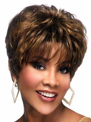 6" Cropped Wavy Capless Synthetic Wig - Click Image to Close