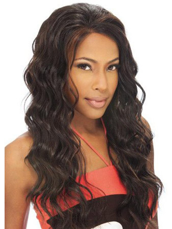 Long Wavy Remy Human Hair Lace Front Wigs - Click Image to Close