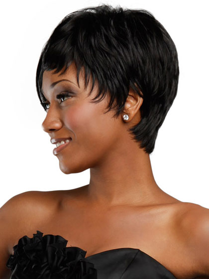 Boy-cut Asymmetrical Short Synthetic Wig