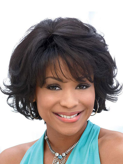 Short Wavy Synthetic Capless Wig - Click Image to Close