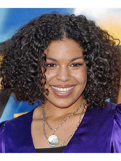 Medium Curly Synthetic Lace Front Wig - Click Image to Close