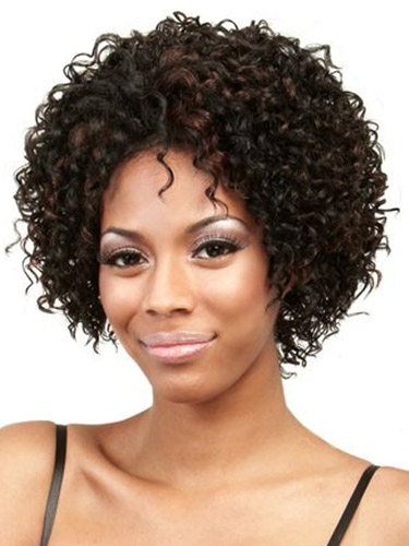 10" Tight Spiral Curls Synthetic Lace Front Wig