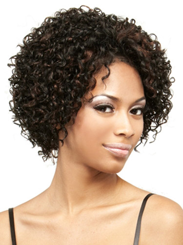 10" Tight Spiral Curls Synthetic Lace Front Wig