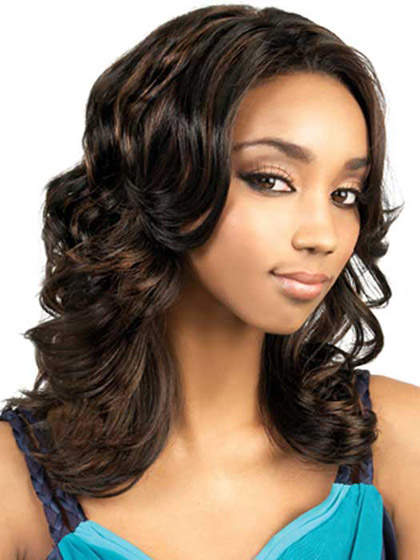 Long Loose Wave Synthetic Capless Wig - Click Image to Close