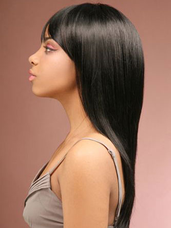 Sleek Straight Long Remy Human Hair Wig