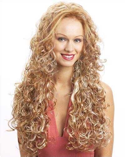 Extra Long Curly Synthetic 3/4 Capless Wig