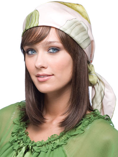 Synthetic Hairpiece With Silky Attached Headband