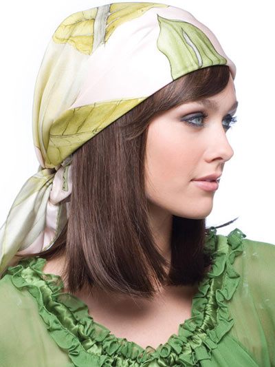 Synthetic Hairpiece With Silky Attached Headband