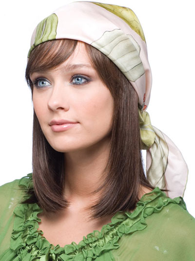 Synthetic Hairpiece With Silky Attached Headband