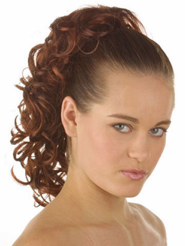 12" Curly With Claw Clip Synthetic Ponytail - Click Image to Close