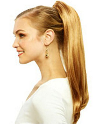 20" Sleek Straight With Clip Attachment Synthetic Ponytail