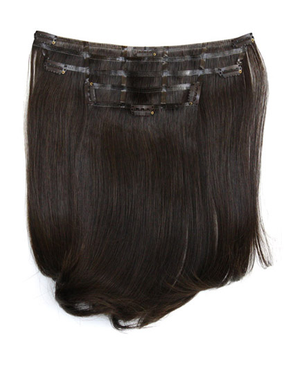 16" Straight Fine Line Clip In Hairpiece