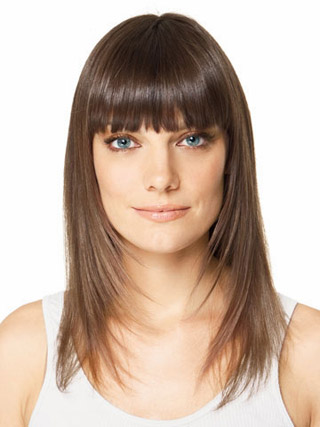 Long Synthetic Silky Straight Clip in Hairpiece