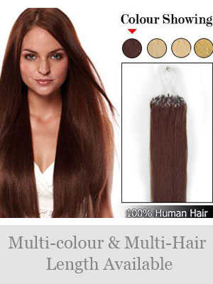 18"100% Micro Loop Human Hair Extensions