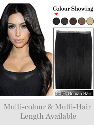 20" PU Skin Weft Remy Human Hair Extensions - Click Image to Close